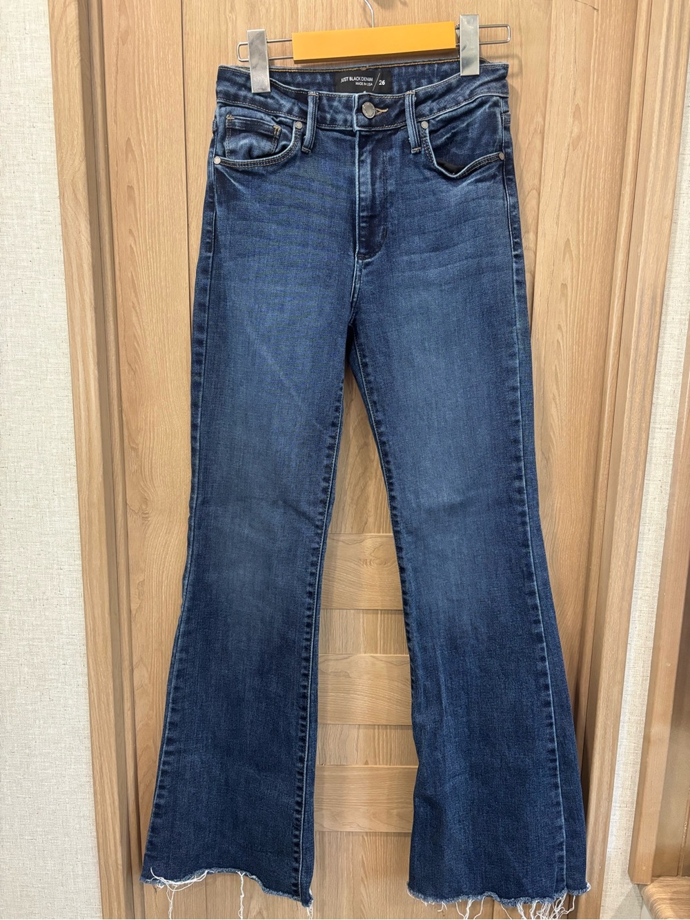 Just Black Denim High Rise Scissor Cut Flare Jeans Size 26